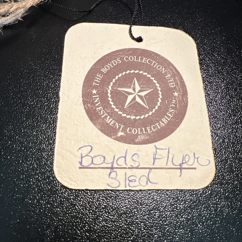 Boyds Bears Flyer Classic Sled Christmas‎ Ornament Wood Metal Vintage 1999
